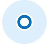 A blue halo or pulse marker, representing an individual moving asset